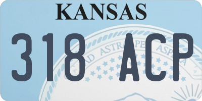 KS license plate 318ACP