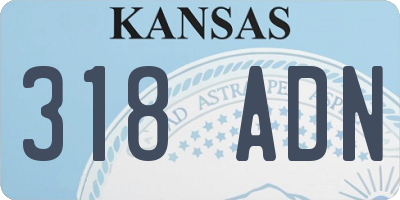 KS license plate 318ADN