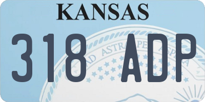 KS license plate 318ADP
