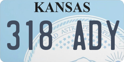 KS license plate 318ADY