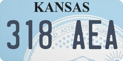 KS license plate 318AEA