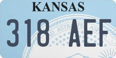 KS license plate 318AEF