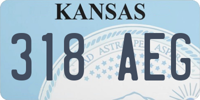 KS license plate 318AEG