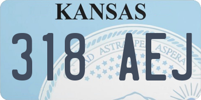 KS license plate 318AEJ