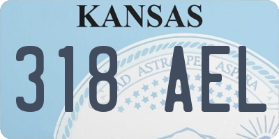 KS license plate 318AEL