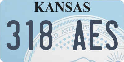 KS license plate 318AES