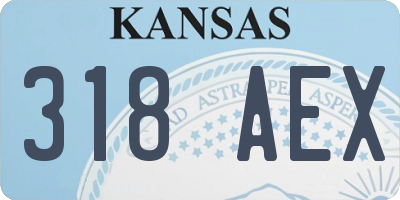 KS license plate 318AEX