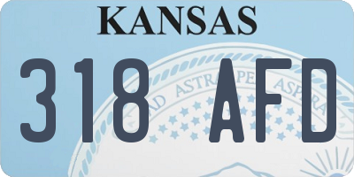 KS license plate 318AFD