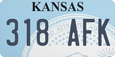 KS license plate 318AFK