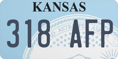 KS license plate 318AFP