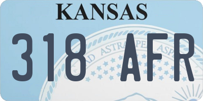 KS license plate 318AFR