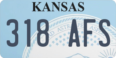 KS license plate 318AFS