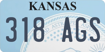 KS license plate 318AGS