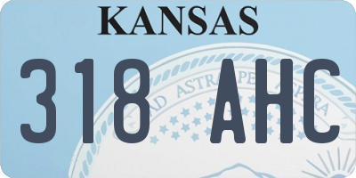 KS license plate 318AHC