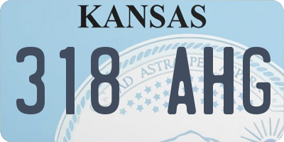 KS license plate 318AHG