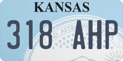 KS license plate 318AHP