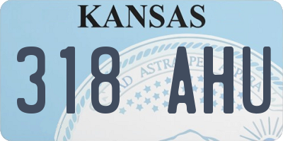 KS license plate 318AHU