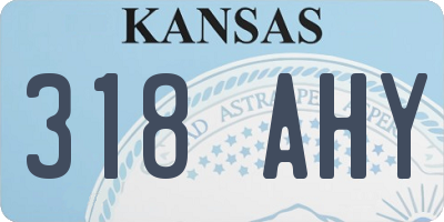 KS license plate 318AHY