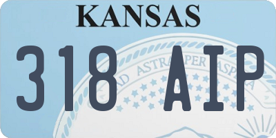 KS license plate 318AIP
