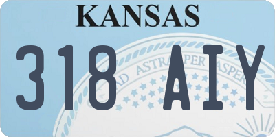 KS license plate 318AIY