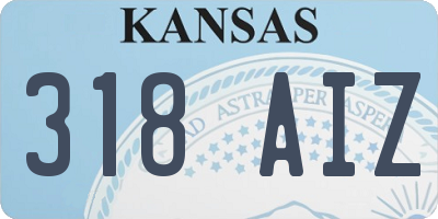 KS license plate 318AIZ