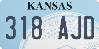 KS license plate 318AJD