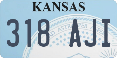 KS license plate 318AJI