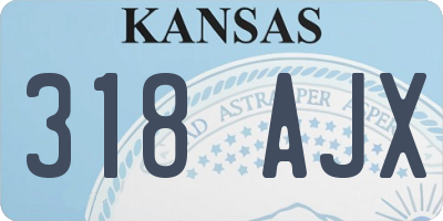 KS license plate 318AJX