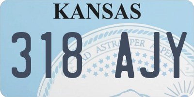 KS license plate 318AJY