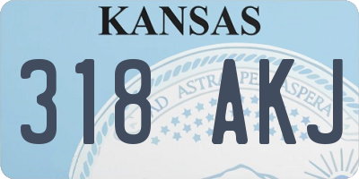 KS license plate 318AKJ