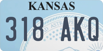 KS license plate 318AKQ