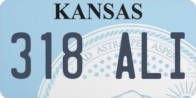 KS license plate 318ALI