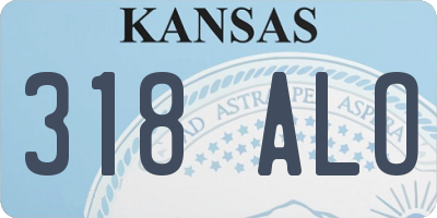 KS license plate 318ALO