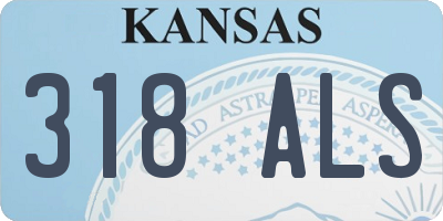 KS license plate 318ALS