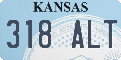 KS license plate 318ALT