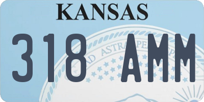 KS license plate 318AMM