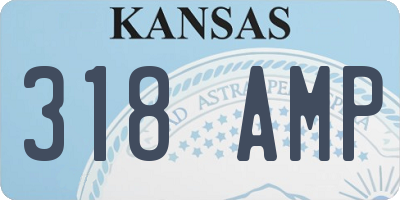 KS license plate 318AMP