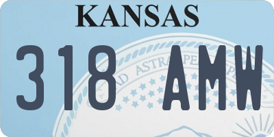 KS license plate 318AMW