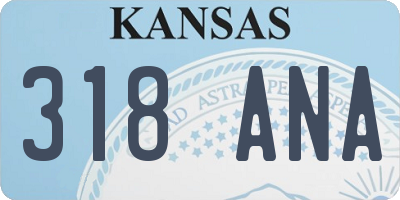 KS license plate 318ANA