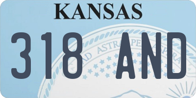 KS license plate 318AND
