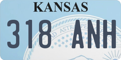 KS license plate 318ANH
