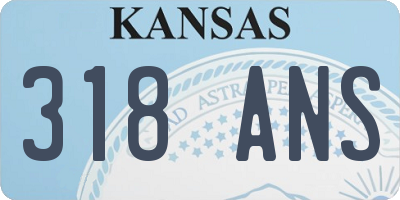 KS license plate 318ANS