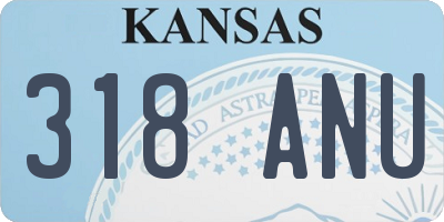KS license plate 318ANU