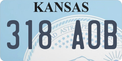 KS license plate 318AOB