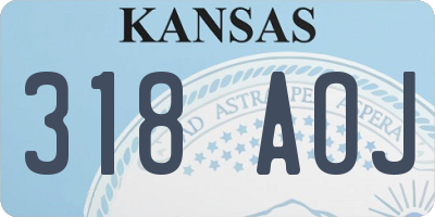 KS license plate 318AOJ