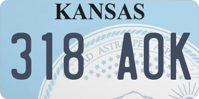 KS license plate 318AOK