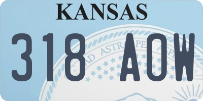 KS license plate 318AOW