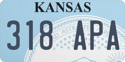 KS license plate 318APA