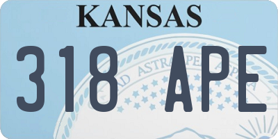 KS license plate 318APE