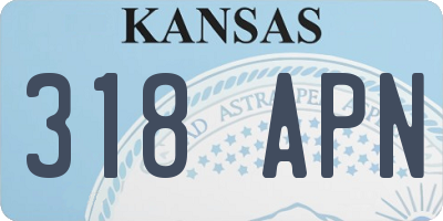 KS license plate 318APN